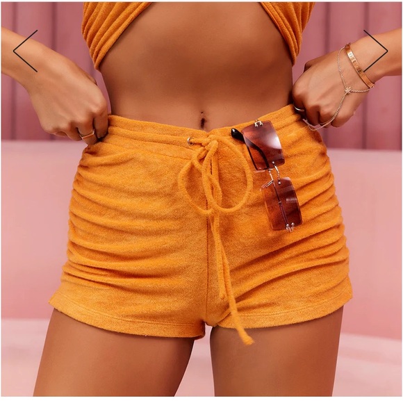 Hello Molly Pants - ⭐️ HELLO MOLLY Orange Burning Up Fuzzy Shorts